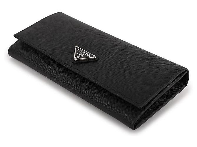 Prada Cartera larga de piel Saffiano Negro - vista 6