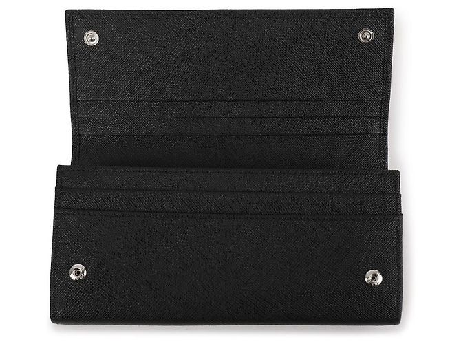 Prada Cartera larga de piel Saffiano Negro - vista 7