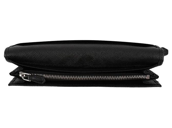 Prada Cartera larga de piel Saffiano Negro - vista 8