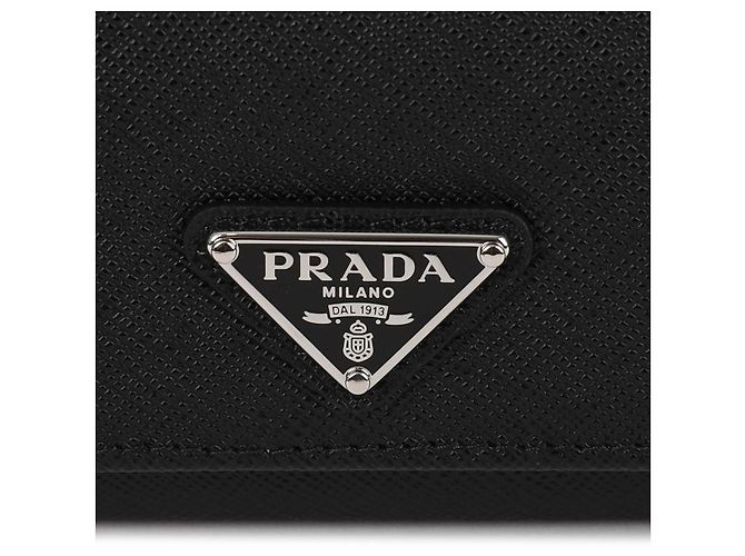 Prada Cartera larga de piel Saffiano Negro - vista 9