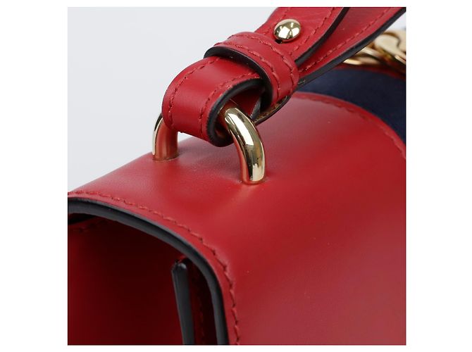 Gucci Piccola borsa a tracolla in pelle Sylvie Rossa Rosso - vista 12