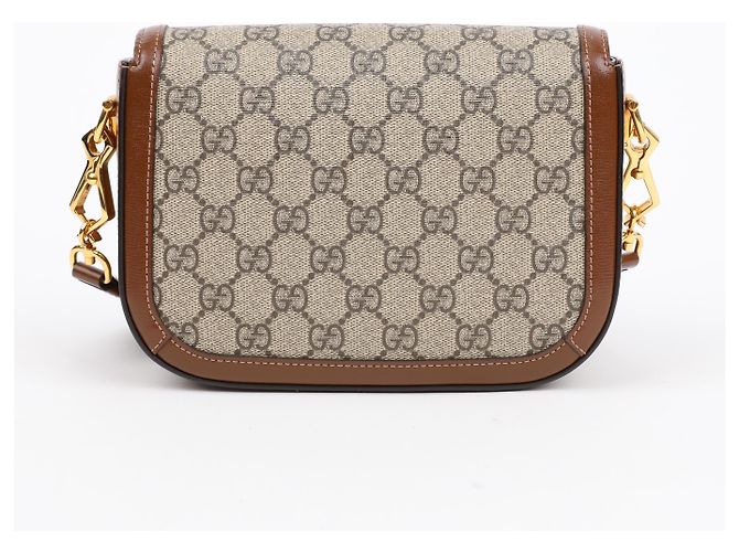 Horsebit 1955 Gucci Petit sac à bandoulière Horsebit GG Marron - vue 3