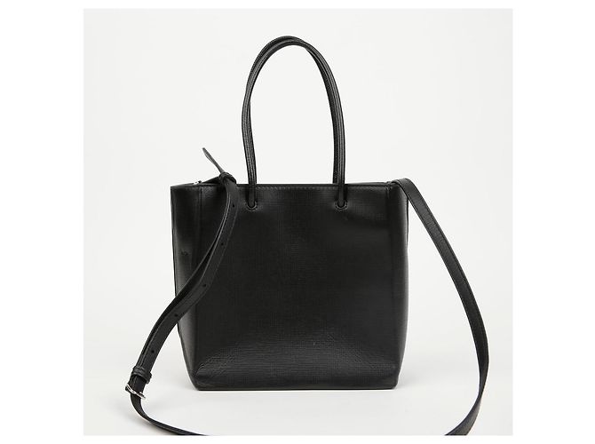 Balenciaga Borsa Tote in pelle North South XXS Nera Nero - vista 2