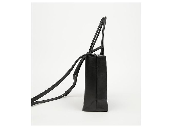 Balenciaga Borsa Tote in pelle North South XXS Nera Nero - vista 4