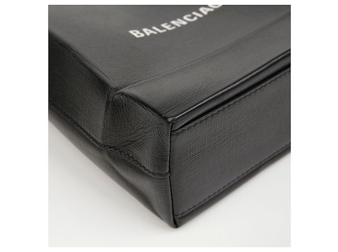 Balenciaga Borsa Tote in pelle North South XXS Nera Nero - vista 6