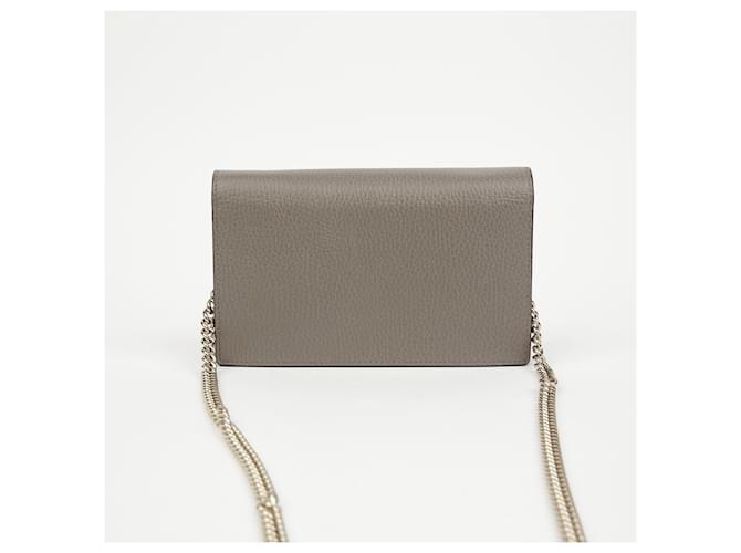 Gucci Interlocking Mini Wallet Chain Bag Grau Braun - Ansicht 4