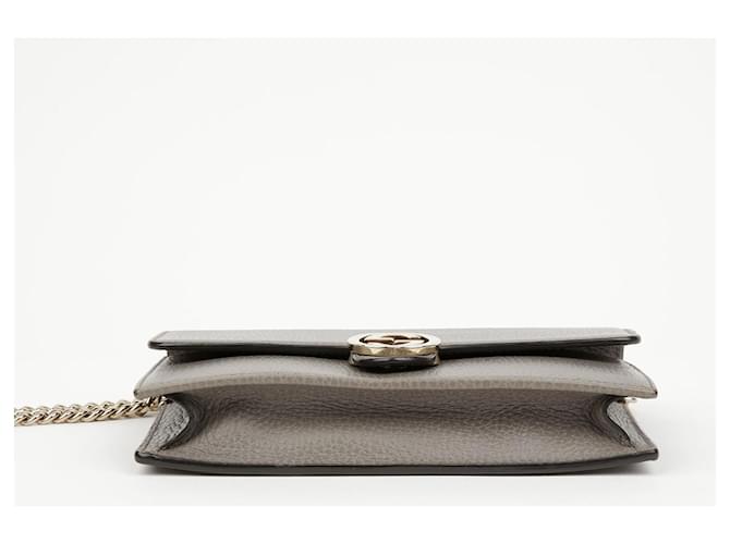 Gucci Interlocking Mini Wallet Chain Bag Grau Braun - Ansicht 6