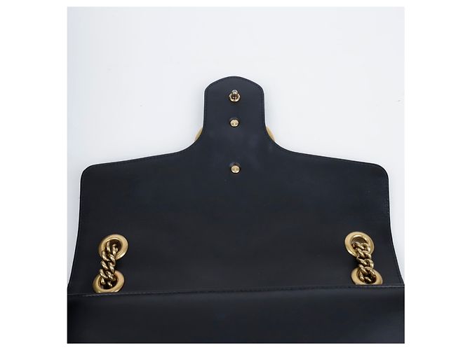 Gucci Borsa a tracolla GG Marmont Matelassé in pelle Medium con catena Nero - vista 10