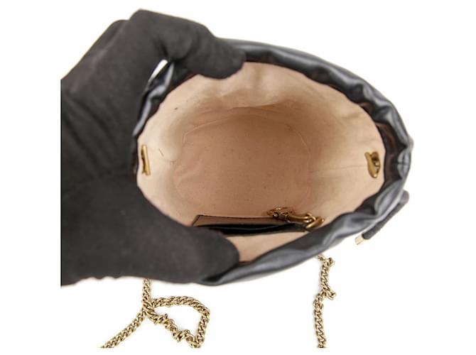 Gucci Mini borsa a secchiello GG Marmont nera Nero - vista 6