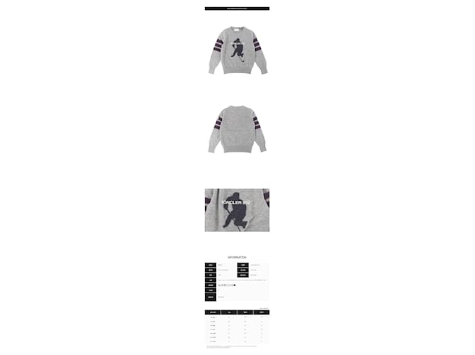 Grauer Wollpullover Moncler KIDS Silber - Ansicht 2