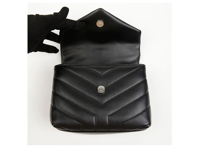 Saint Laurent Borsa a tracolla Lulu Toy Nero - vista 7