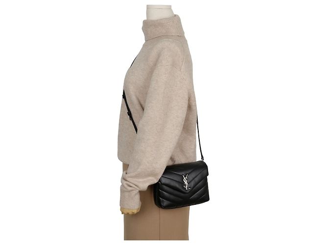 Saint Laurent Borsa a tracolla Lulu Toy Nero - vista 9