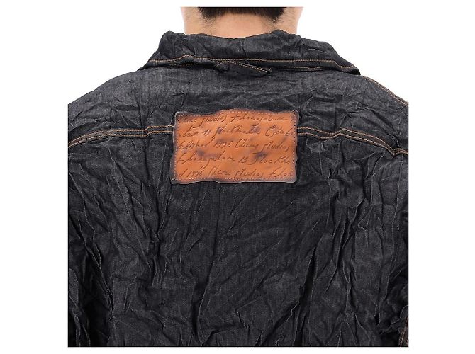 Acne Crinkle Denim Jacke Schwarz - Ansicht 11
