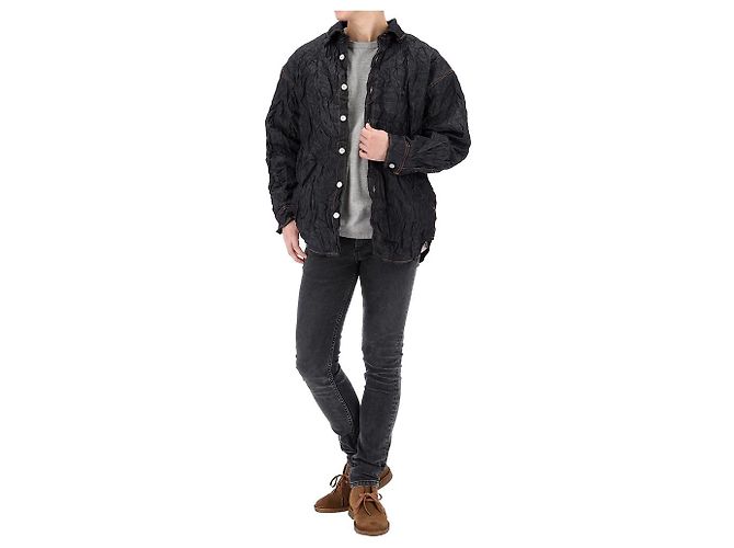 Acne Crinkle Denim Jacke Schwarz - Ansicht 16