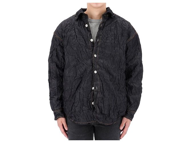 Acne Crinkle Denim Jacke Schwarz - Ansicht 2