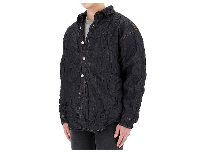 Acne Crinkle Denim Jacke Schwarz - Ansicht 3