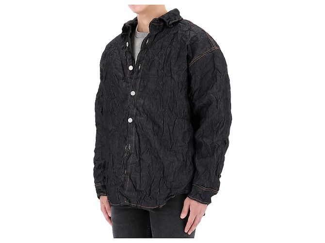 Acne Crinkle Denim Jacke Schwarz - Ansicht 6