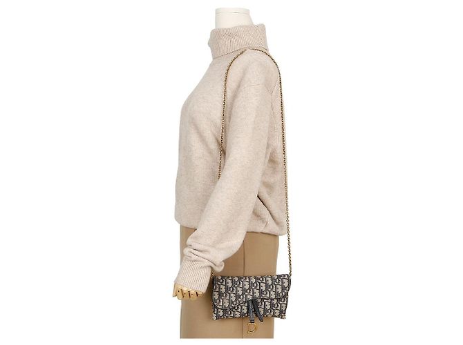 Dior Piccola borsa a tracolla crossbody con catena Blu - vista 11