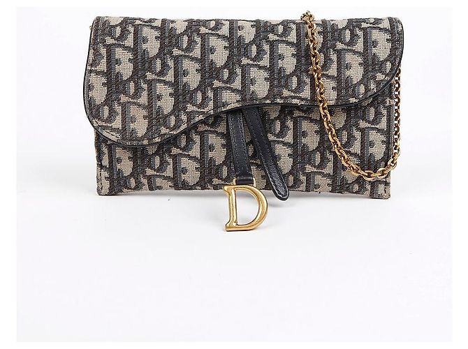 Dior Piccola borsa a tracolla crossbody con catena Blu - vista 2