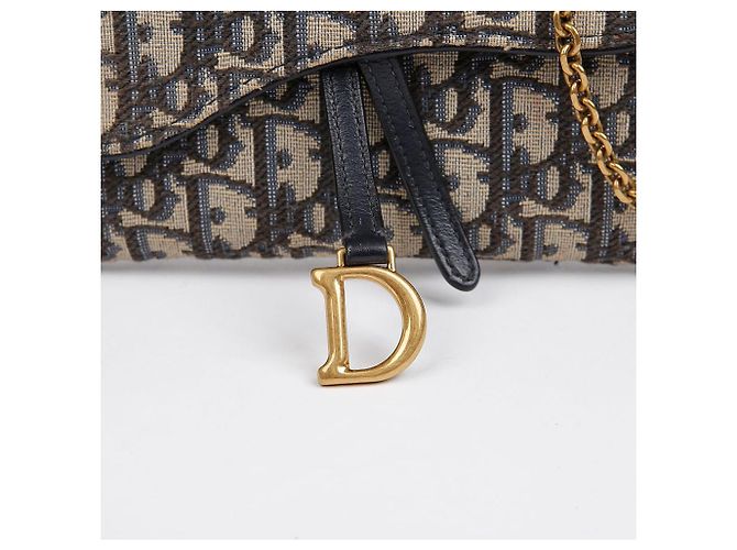 Dior Piccola borsa a tracolla crossbody con catena Blu - vista 3