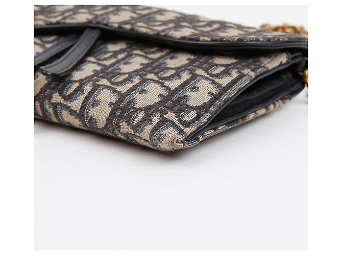 Dior Piccola borsa a tracolla crossbody con catena Blu - vista 7