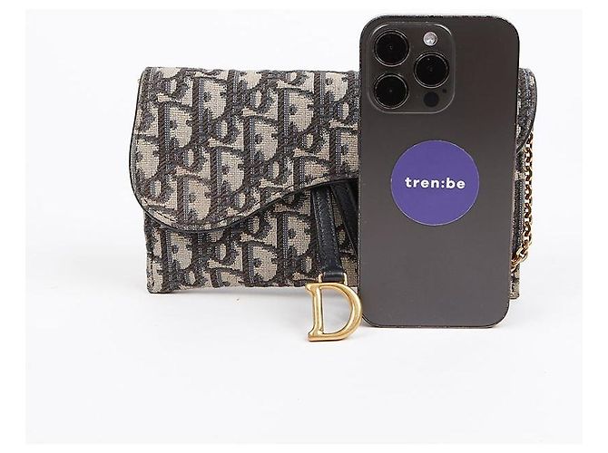 Dior Piccola borsa a tracolla crossbody con catena Blu - vista 8
