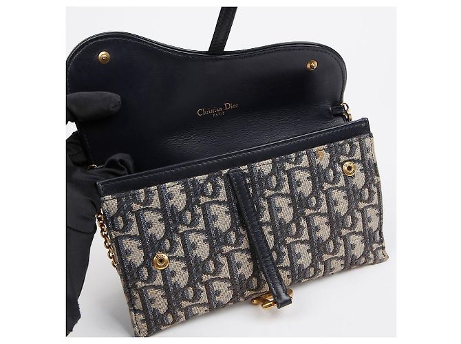Dior Piccola borsa a tracolla crossbody con catena Blu - vista 9