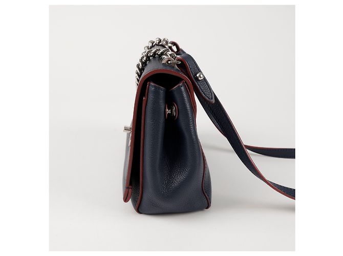 Louis Vuitton Leder-Tote-Schultertasche Navy Blau - Ansicht 3