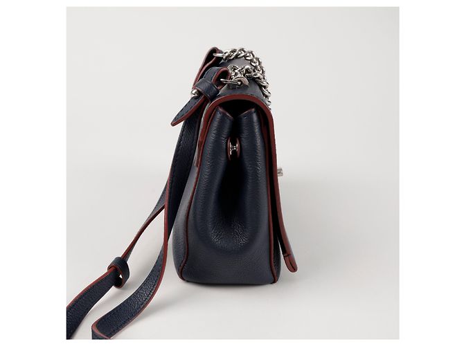 Louis Vuitton Leder-Tote-Schultertasche Navy Blau - Ansicht 5
