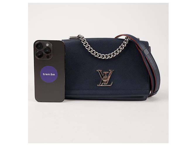 Louis Vuitton Leder-Tote-Schultertasche Navy Blau - Ansicht 7