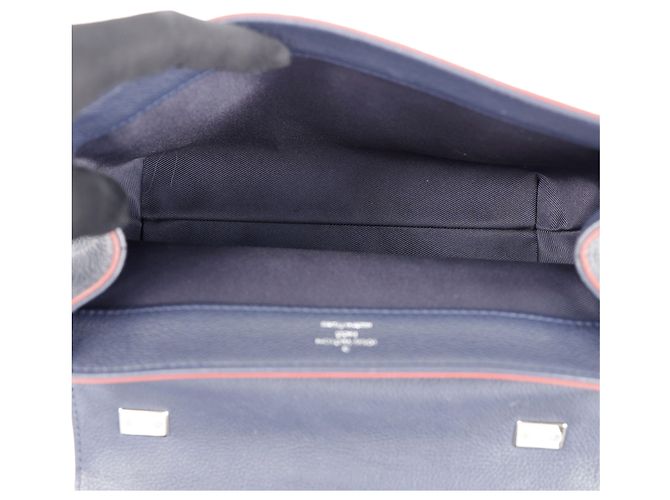 Louis Vuitton Leder-Tote-Schultertasche Navy Blau - Ansicht 9
