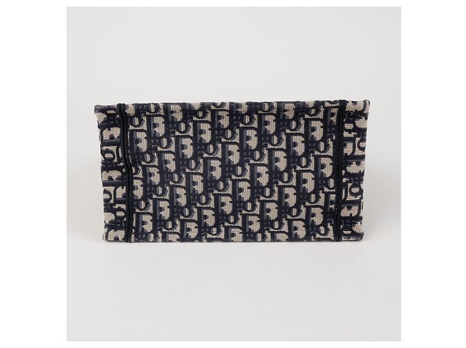 Dior Small Book Tote Bag Oblique Navy Blu - vista 6