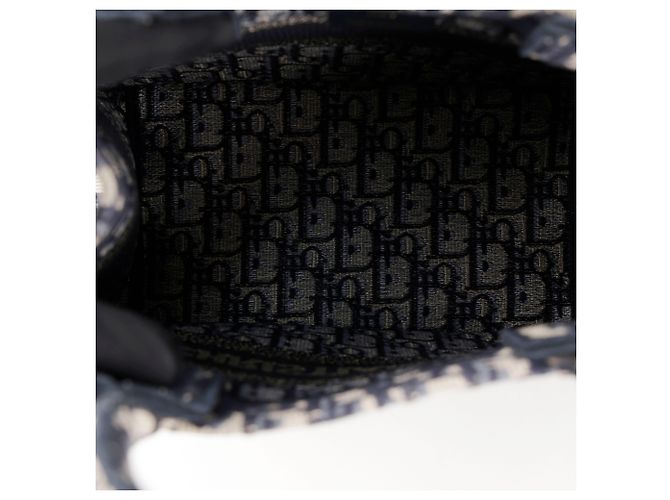 Dior Small Book Tote Bag Oblique Navy Blu - vista 8