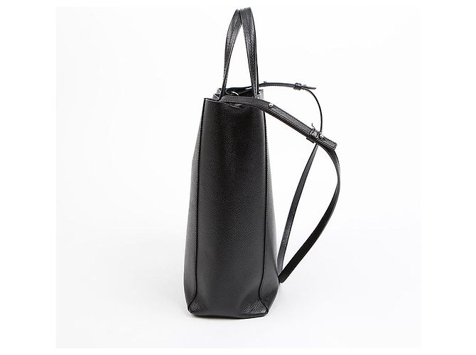 Cabas Céline Piccola Tote Verticale in Pelle e Borsa a Spalla Nera Nero - vista 6