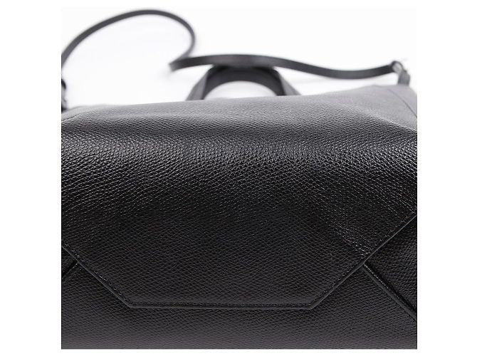Cabas Céline Piccola Tote Verticale in Pelle e Borsa a Spalla Nera Nero - vista 8