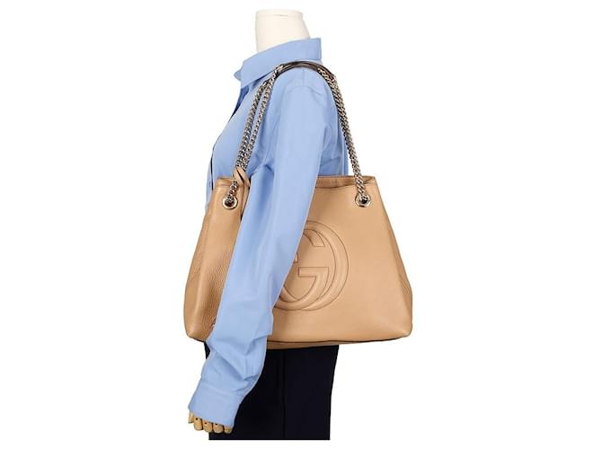 Gucci Borsa a tracolla con catena e nappa Arancione - vista 11