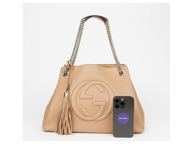 Gucci Borsa a tracolla con catena e nappa Arancione - vista 9