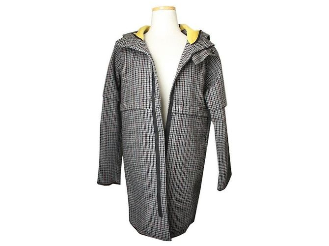 Marni Giacca con cappuccio a quadri grigia per bambini (anni) Marrone - vista 2