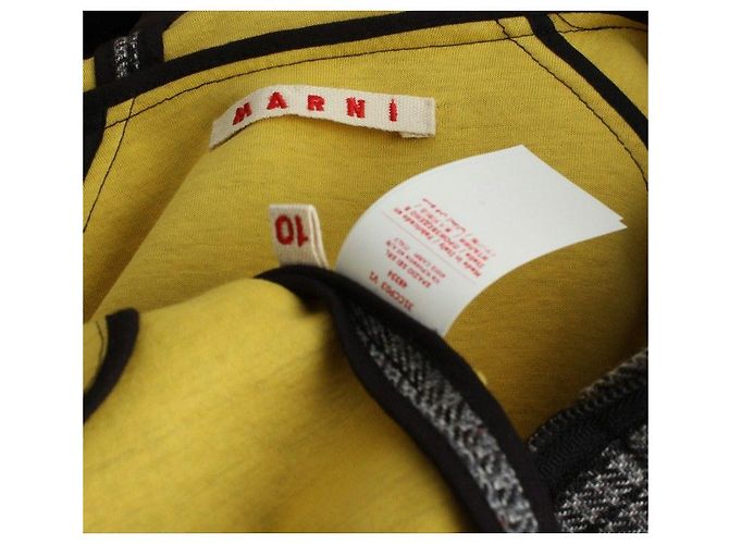 Marni Giacca con cappuccio a quadri grigia per bambini (anni) Marrone - vista 4