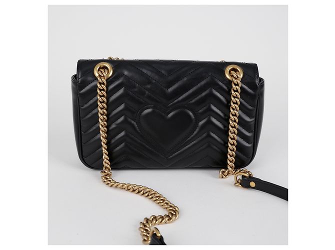 Gucci Borsa a tracolla GG Marmont Small Matelassé nera Nero - vista 2