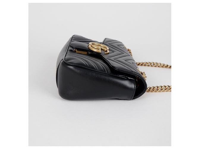 Gucci Borsa a tracolla GG Marmont Small Matelassé nera Nero - vista 3