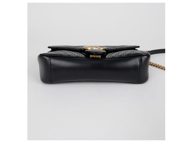 Gucci Borsa a tracolla GG Marmont Small Matelassé nera Nero - vista 4