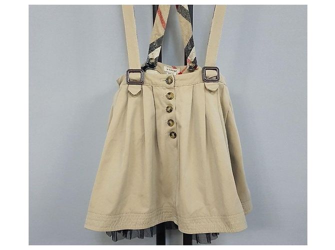 Burberry Kinderrock mit Hosenträgern Braun - Ansicht 2