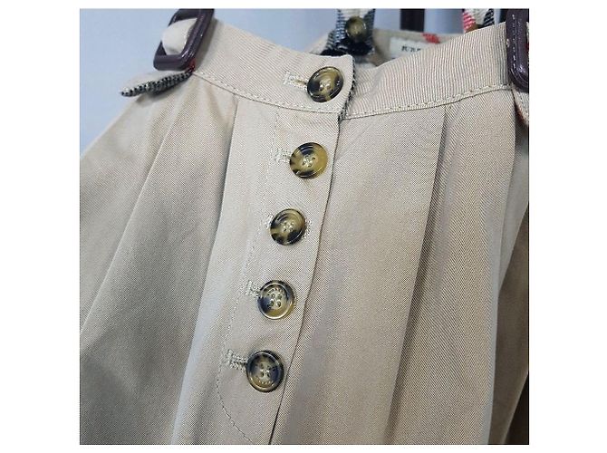 Burberry Kinderrock mit Hosenträgern Braun - Ansicht 4