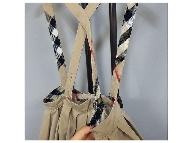 Burberry Kinderrock mit Hosenträgern Braun - Ansicht 6