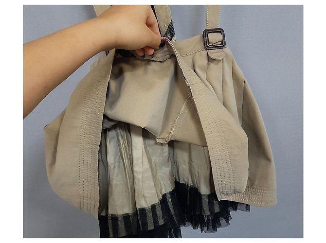 Burberry Kinderrock mit Hosenträgern Braun - Ansicht 7