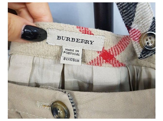 Burberry Kinderrock mit Hosenträgern Braun - Ansicht 8