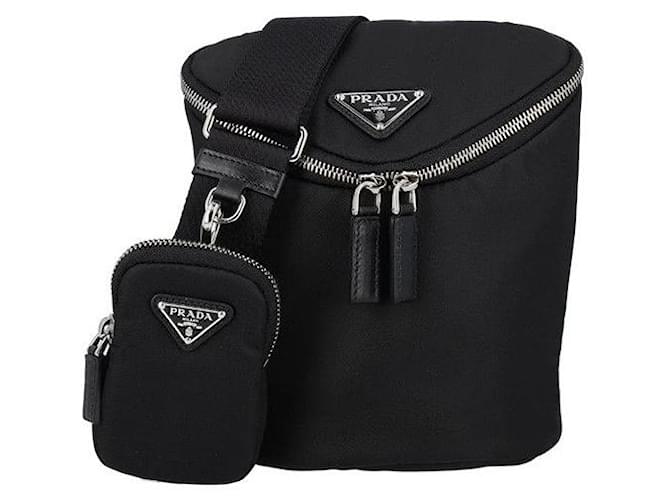 Prada Borsa a tracolla in nylon Nero - vista 2