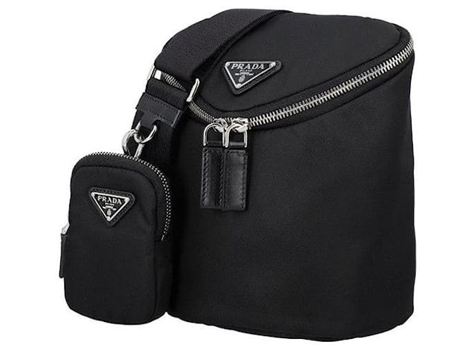 Prada Borsa a tracolla in nylon Nero - vista 4