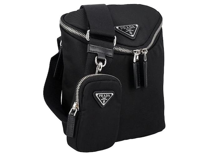 Prada Borsa a tracolla in nylon Nero - vista 5